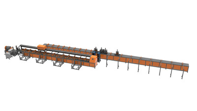 小导管接管割孔缩尖生产线