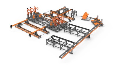 全自动隧道钢拱架生产线