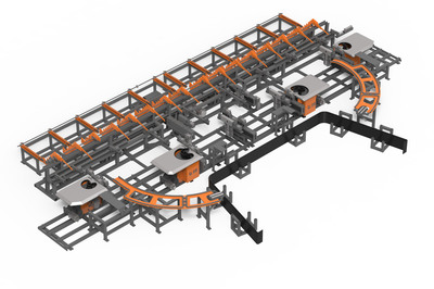 卧式四机头弯曲中心